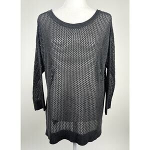 My Bajee Collection Oversized Open Knit Tunic Size Medium Boho Festival Beach